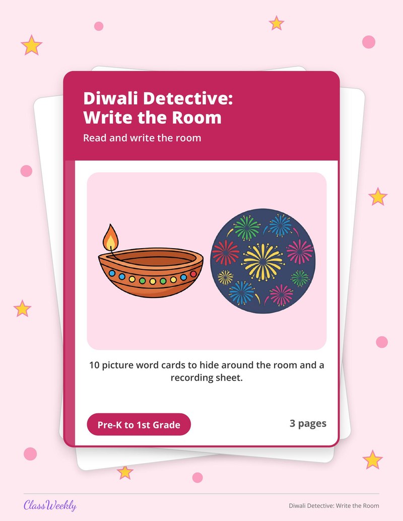 Diwali Detective: Write the Room - Page 1