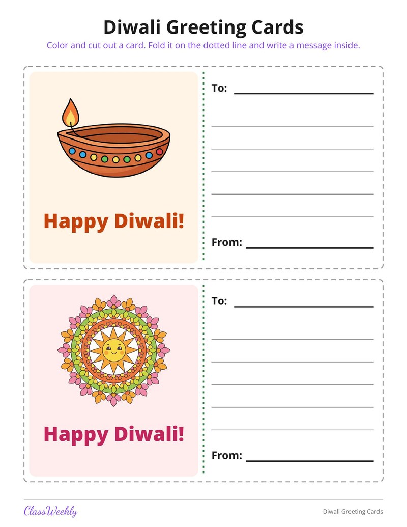 Diwali Greeting Cards - Page 1