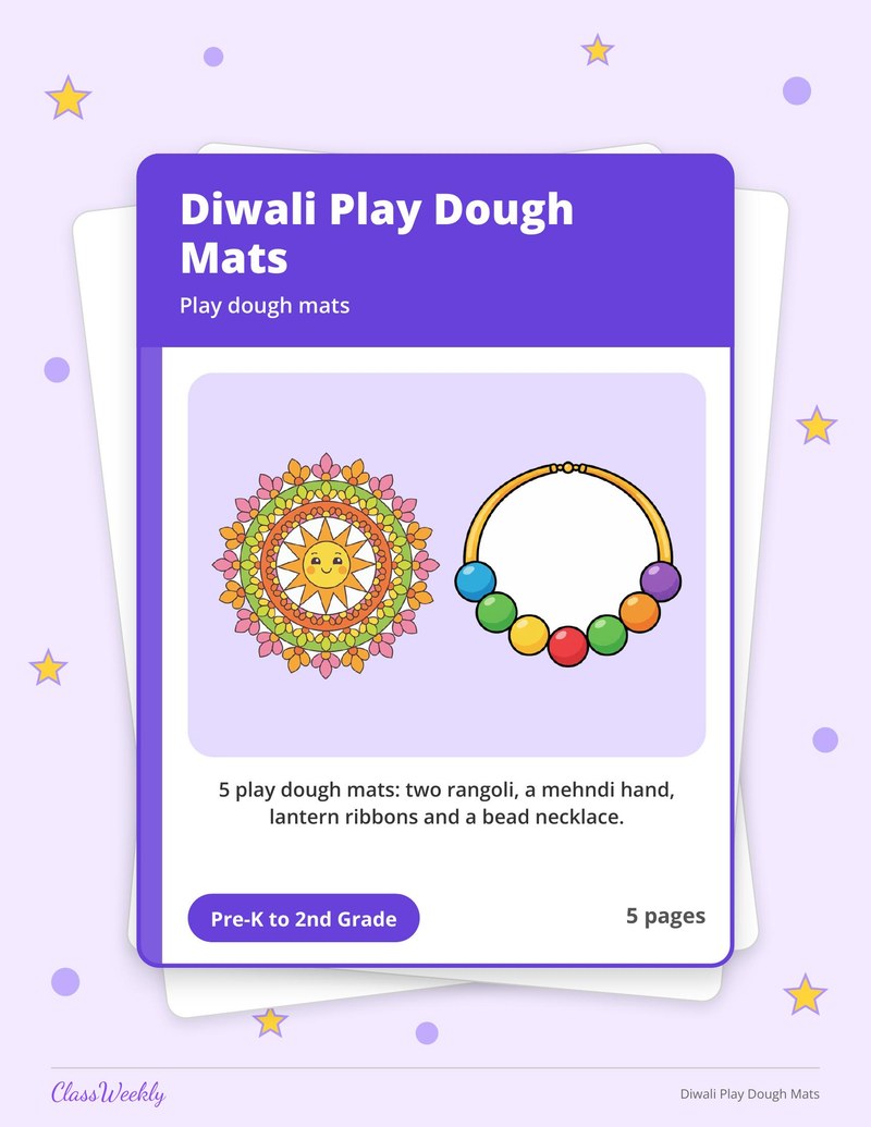 Diwali Play Dough Mats - Page 1