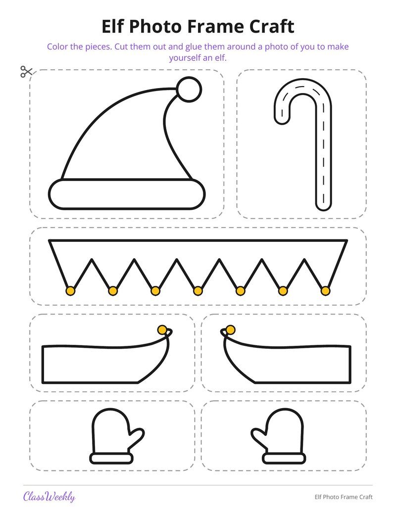 Elf Photo Frame Craft - Page 1
