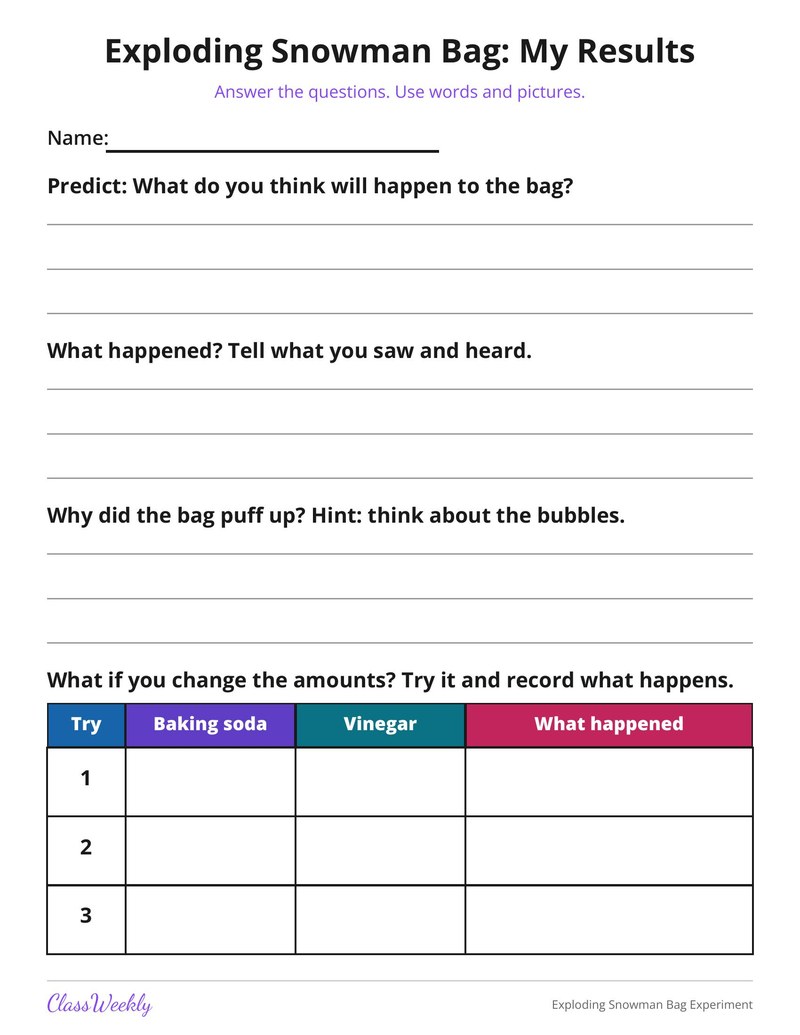 Exploding Snowman Bag Experiment - Page 2
