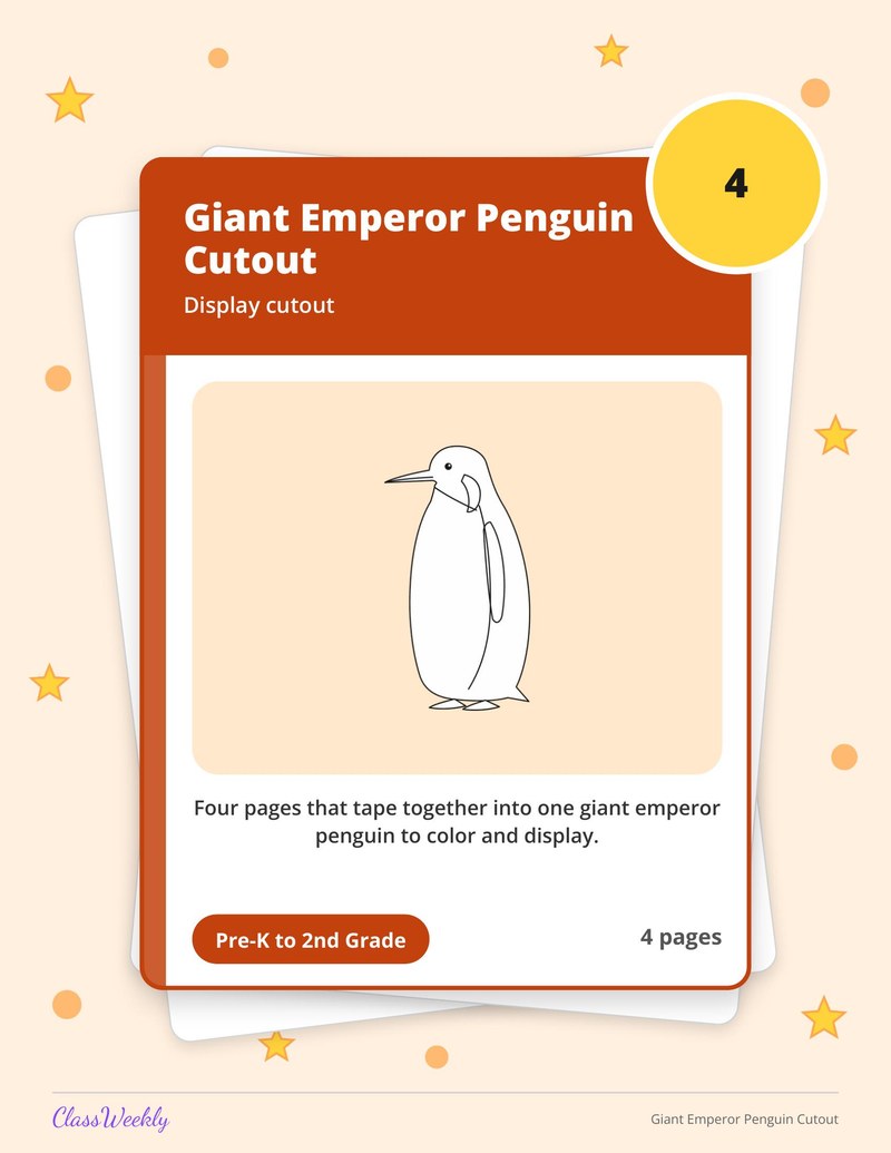 Giant Emperor Penguin Cutout - Page 1