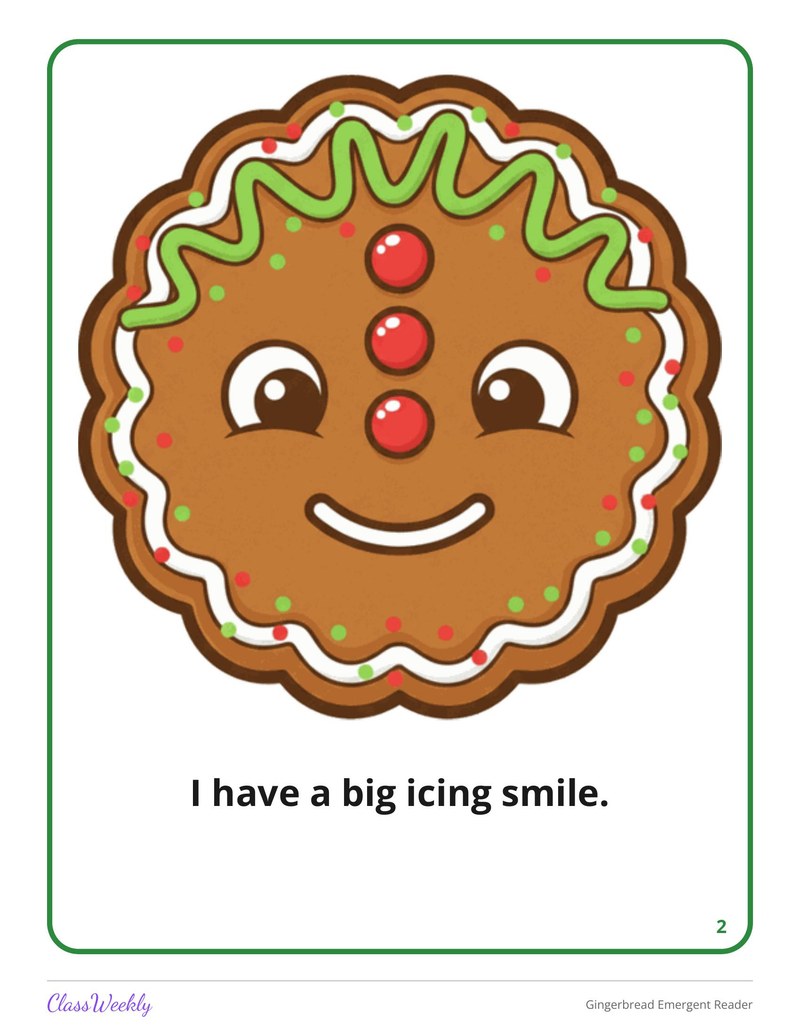 Gingerbread Emergent Reader - Page 3