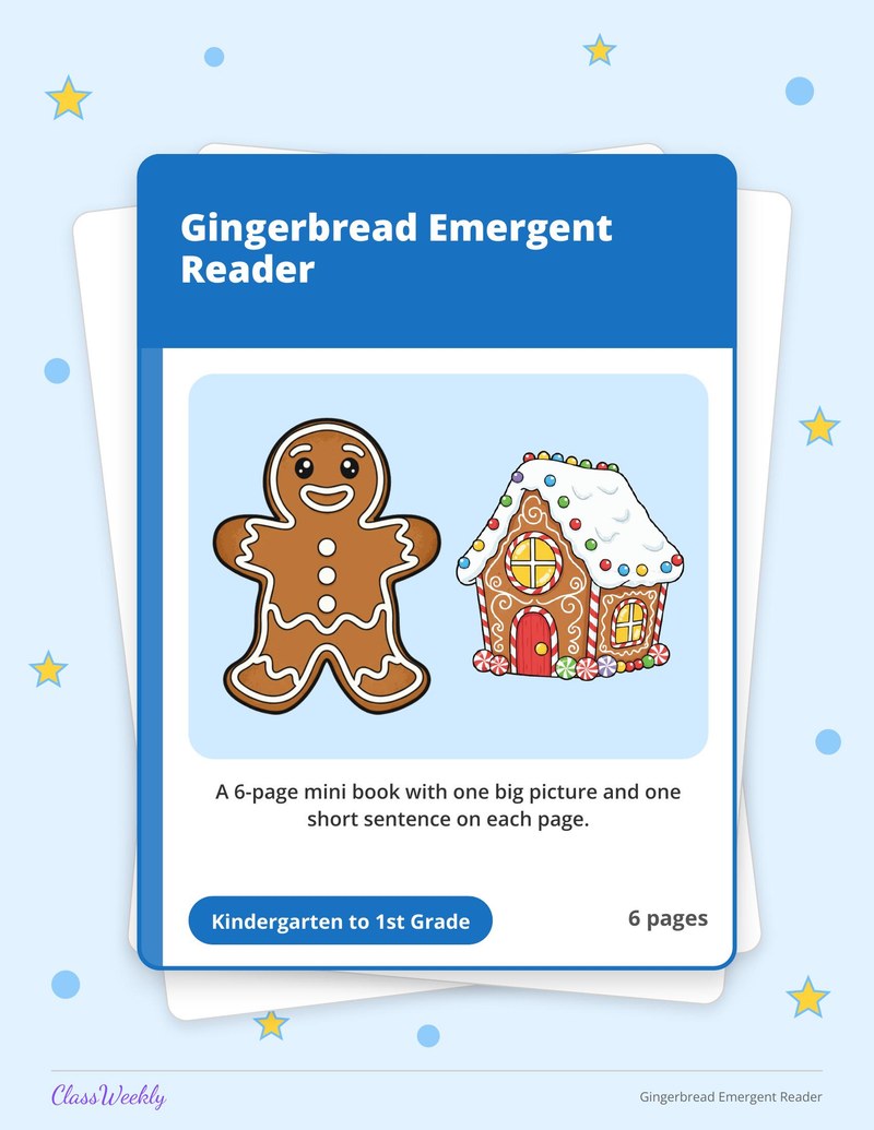 Gingerbread Emergent Reader - Page 1