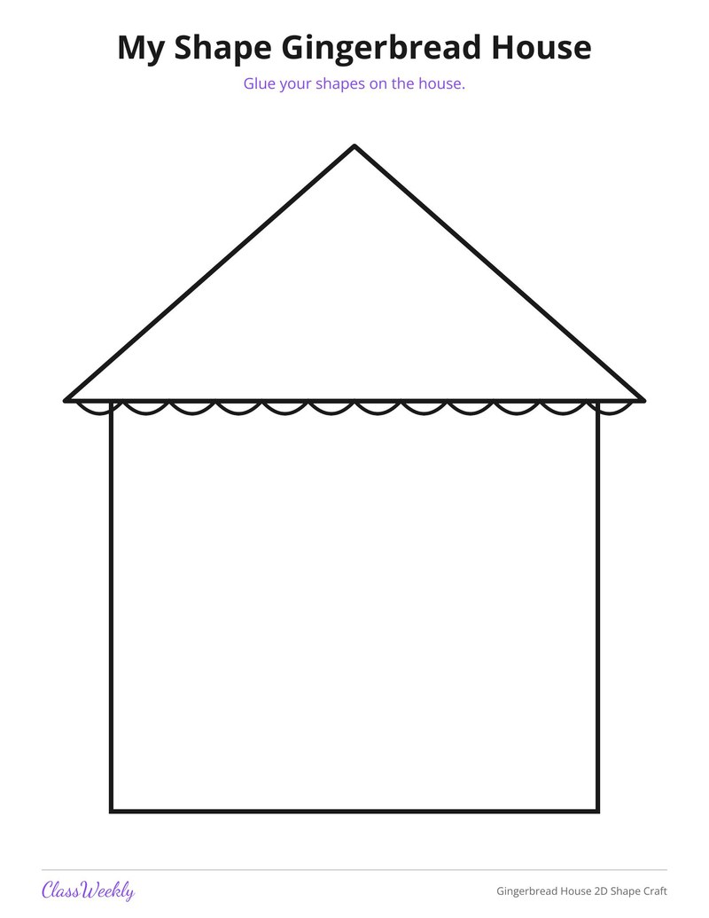 Gingerbread House 2D Shape Craft - Page 3