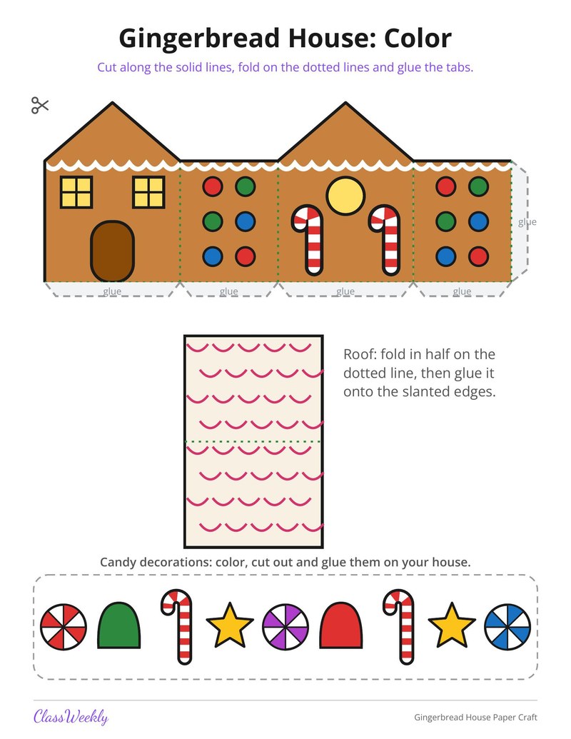 Gingerbread House Paper Craft - Page 3