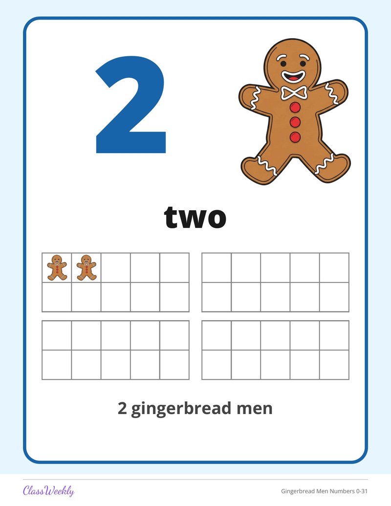 Gingerbread Men Numbers 0-31 - Page 4