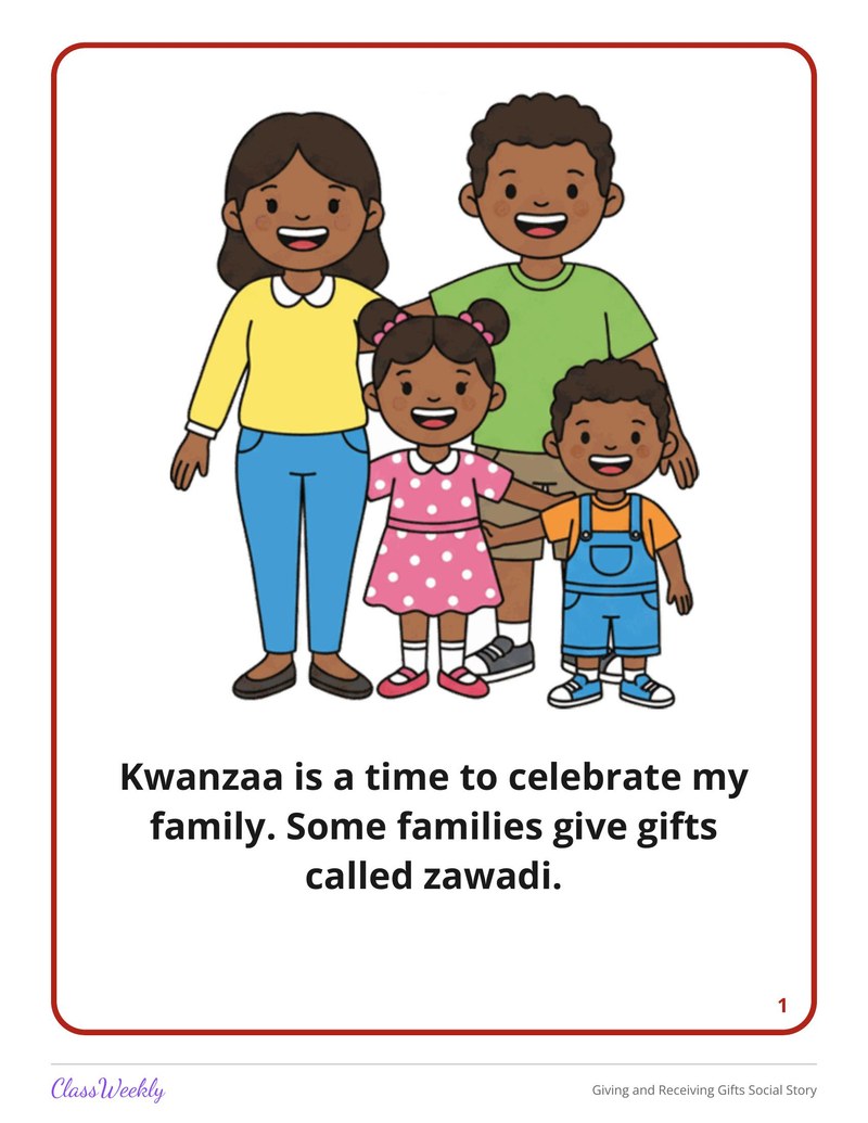 Giving and Receiving Gifts Social Story - Page 2