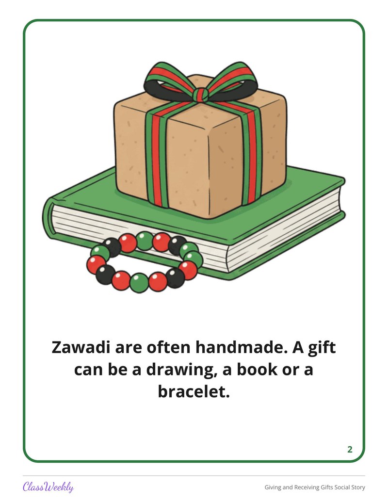 Giving and Receiving Gifts Social Story - Page 3