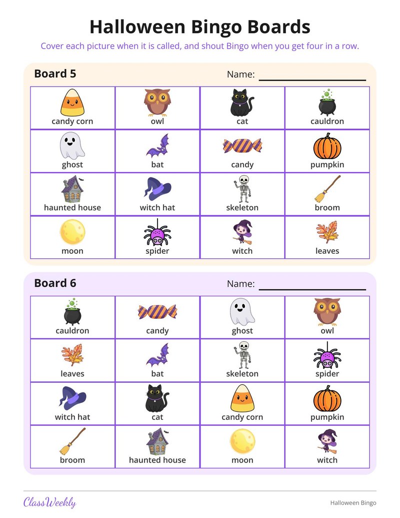 Halloween Picture Bingo - Page 4