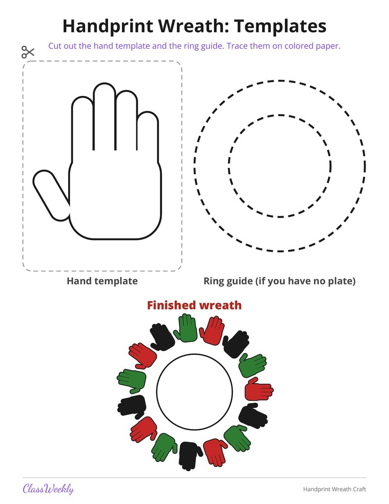 Handprint Wreath Craft - Page 2