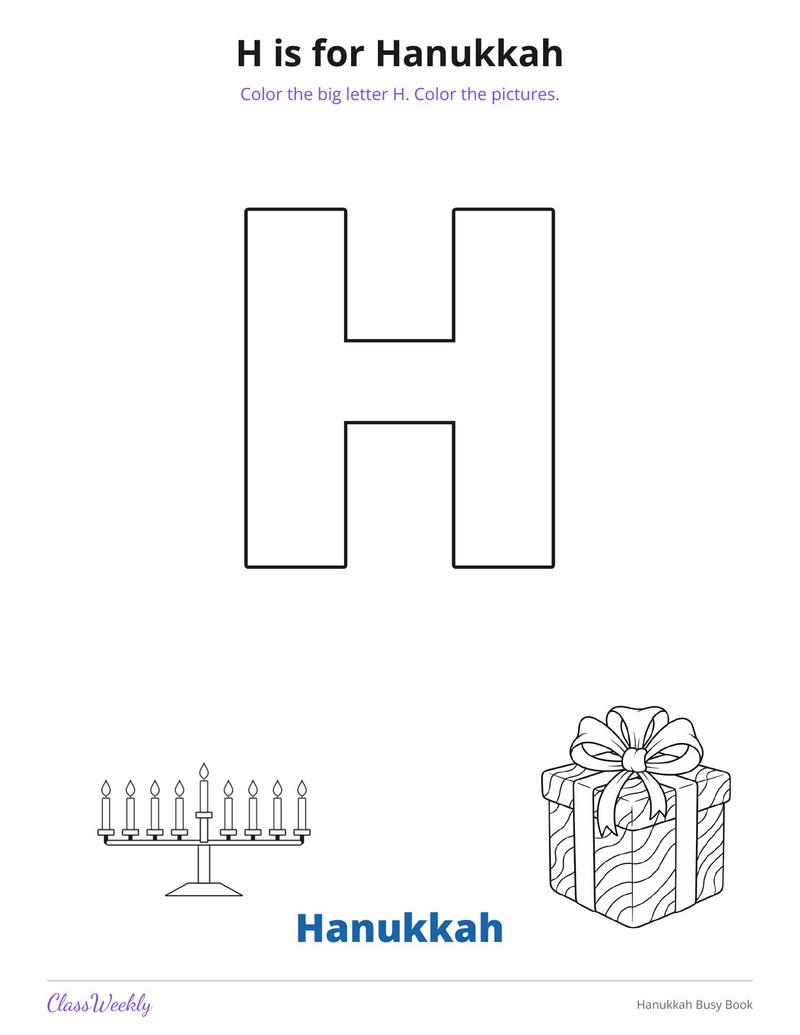 Hanukkah Busy Book - Page 2