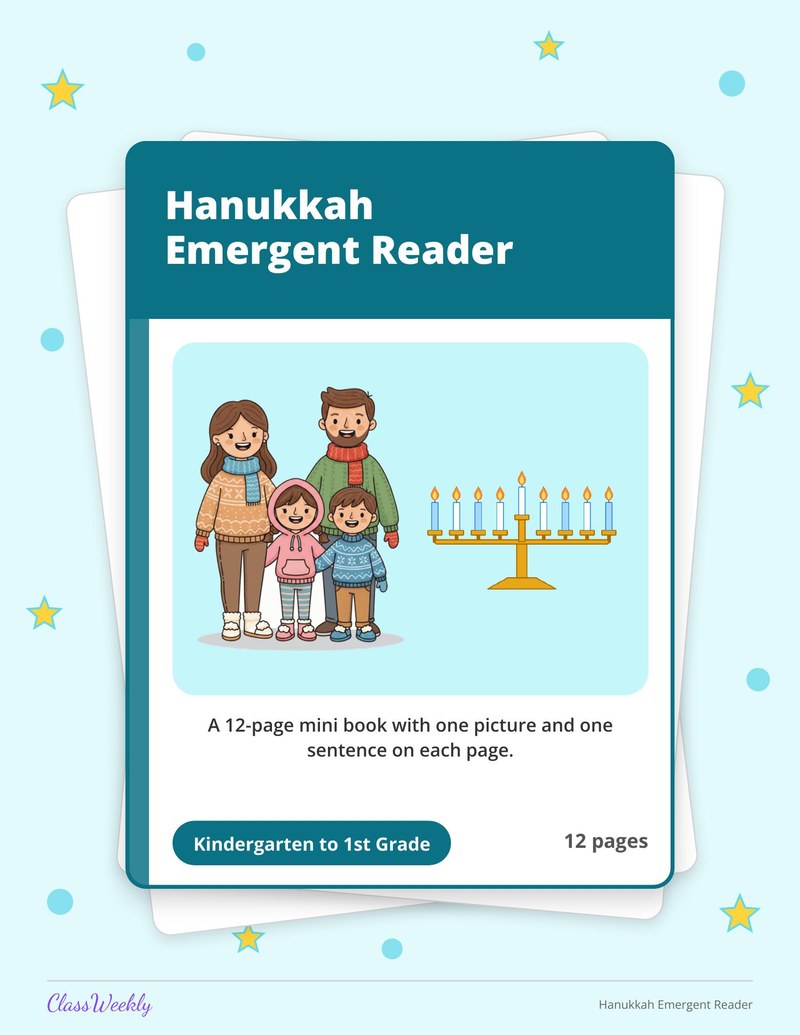 Hanukkah Emergent Reader - Page 1
