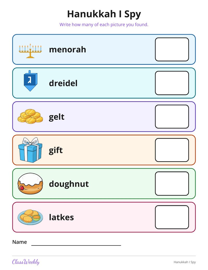 Hanukkah I Spy - Page 2