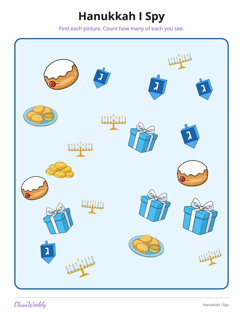 Hanukkah I Spy - Page 1