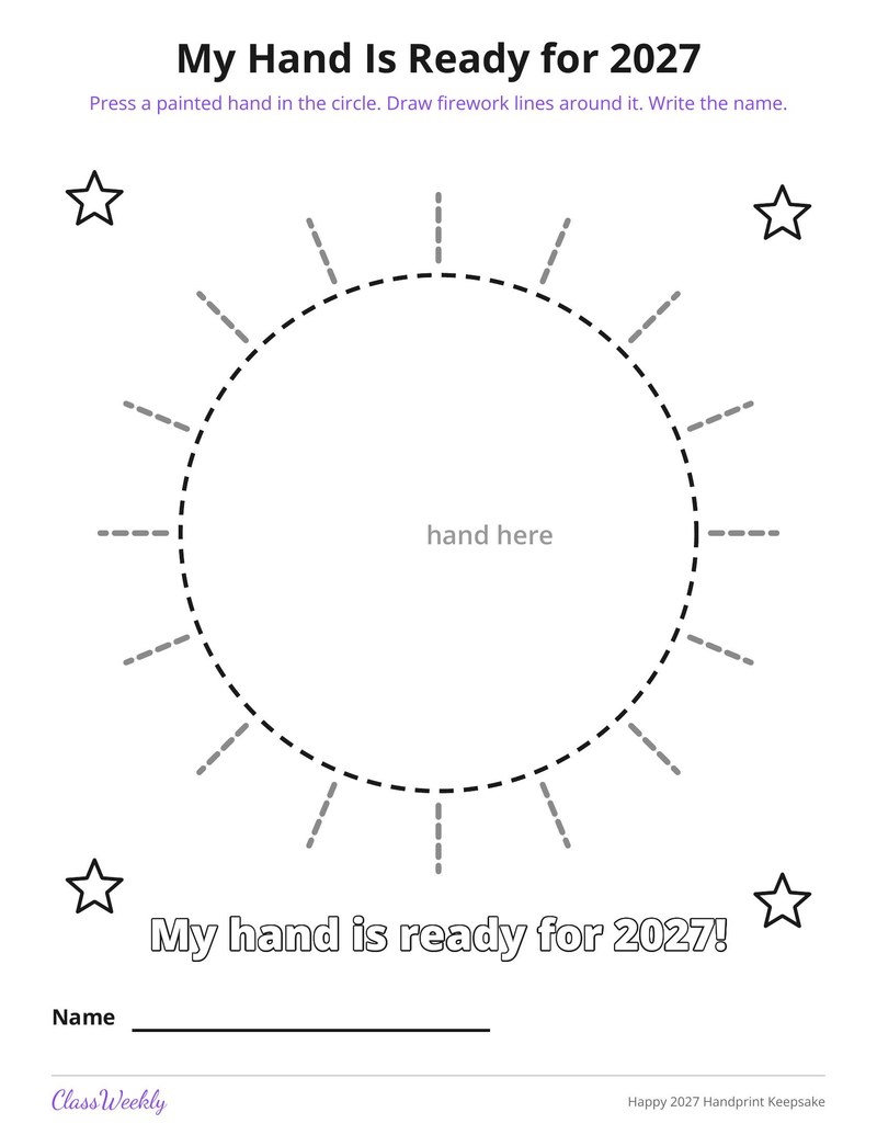 Happy 2027 Handprint Keepsake - Page 4