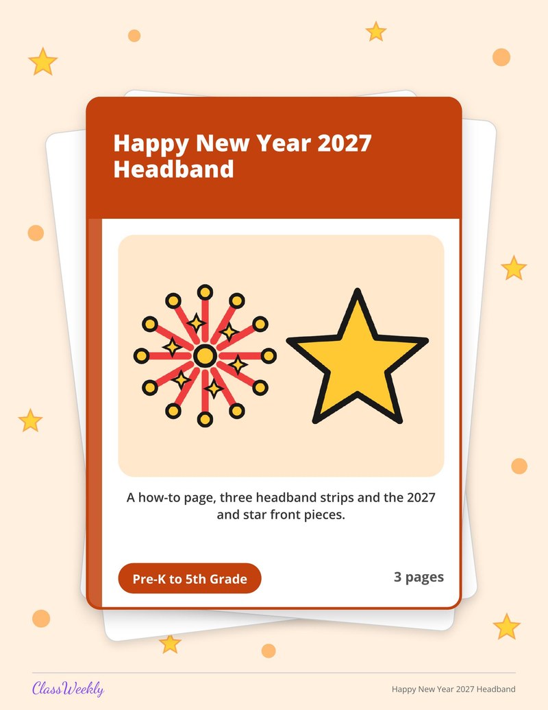 Happy New Year 2027 Headband - Page 1