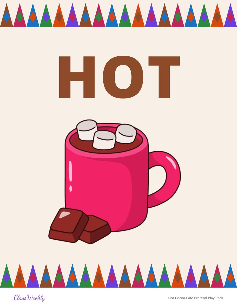Hot Cocoa Cafe Pretend Play Pack - Page 2