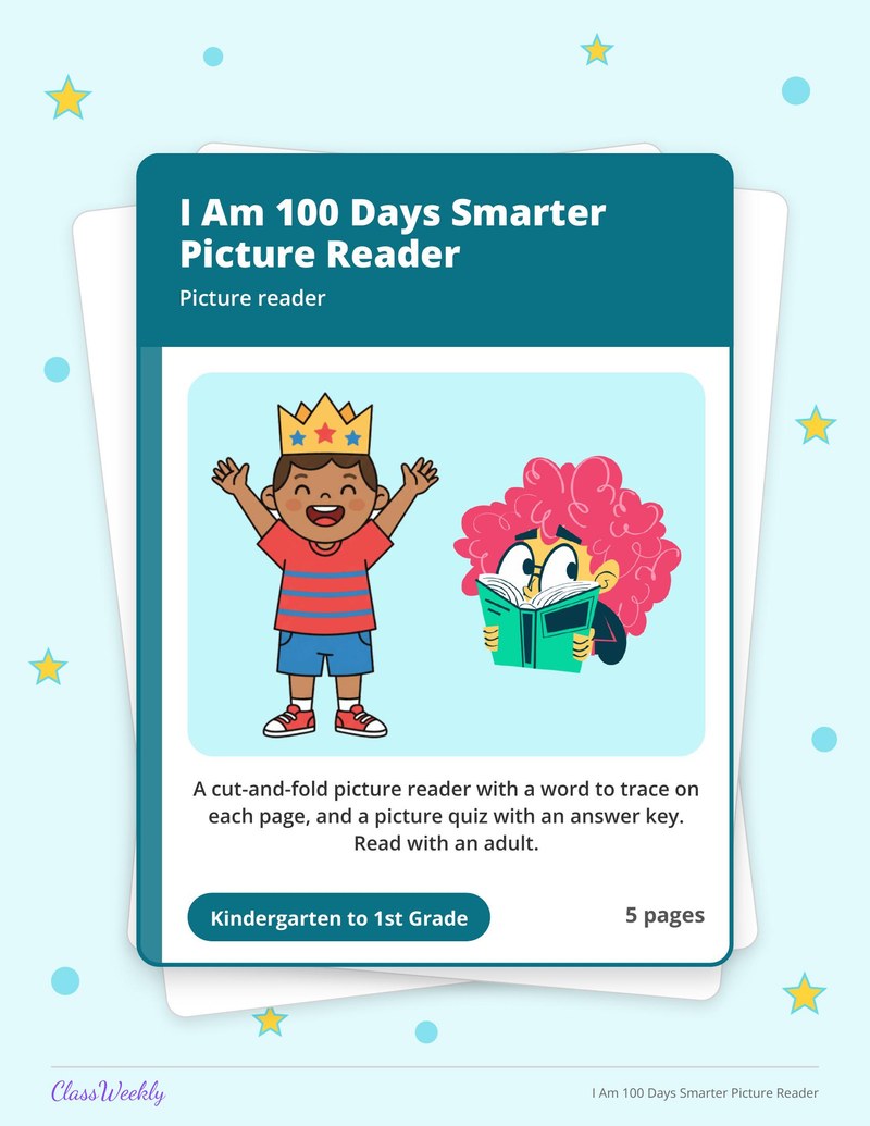 I Am 100 Days Smarter Picture Reader - Page 1