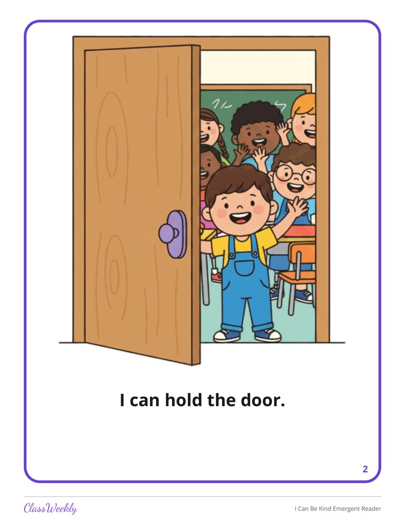 I Can Be Kind Emergent Reader - Page 4