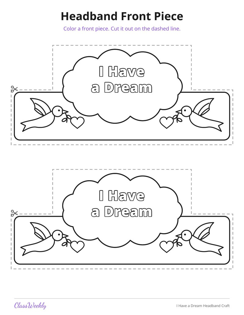 I Have a Dream Headband Craft - Page 3