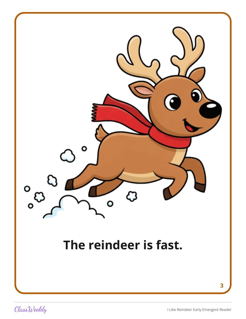 I Like Reindeer Early Emergent Reader - Page 4
