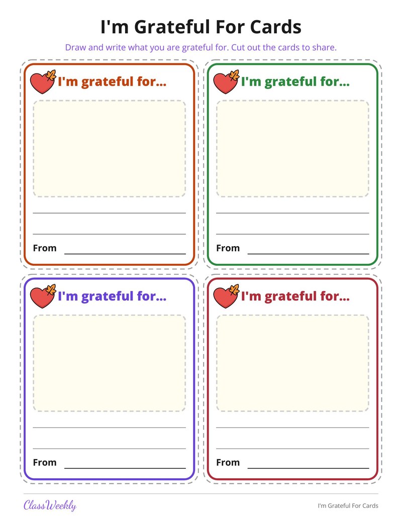 I'm Grateful For Cards - Page 1