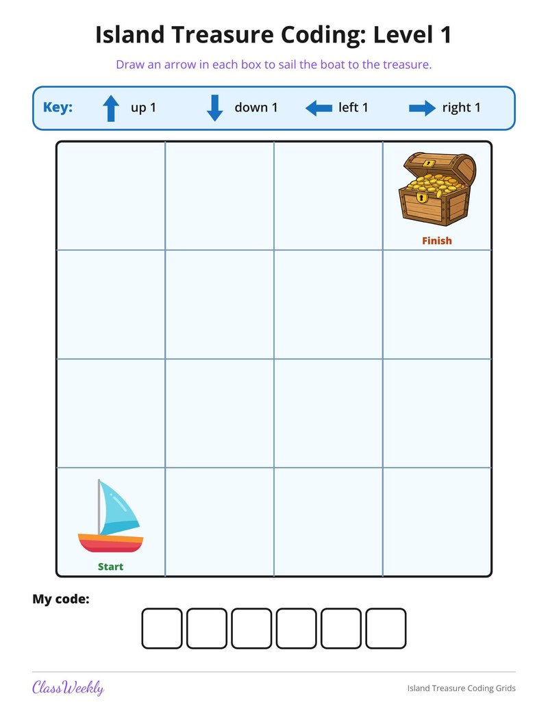 Island Treasure Coding Grids - Page 2