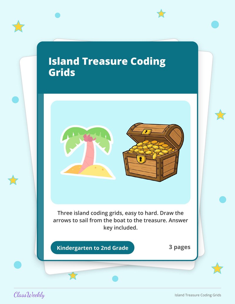 Island Treasure Coding Grids - Page 1