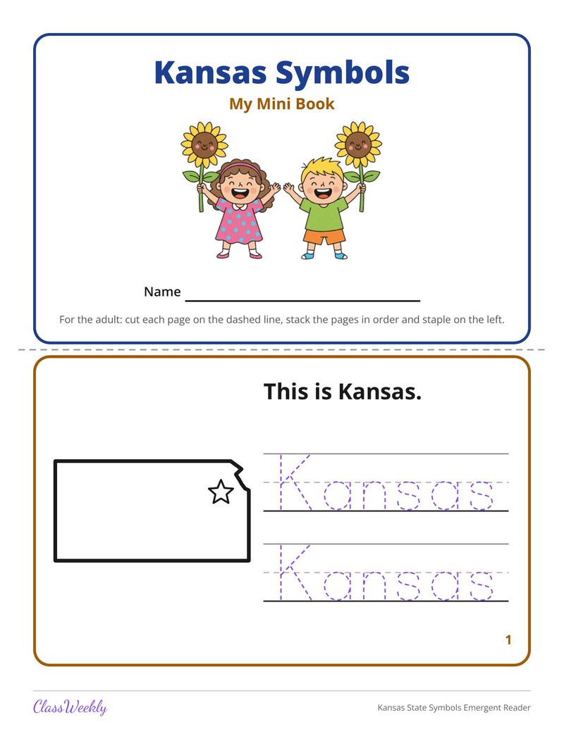 Kansas State Symbols Emergent Reader - Page 2