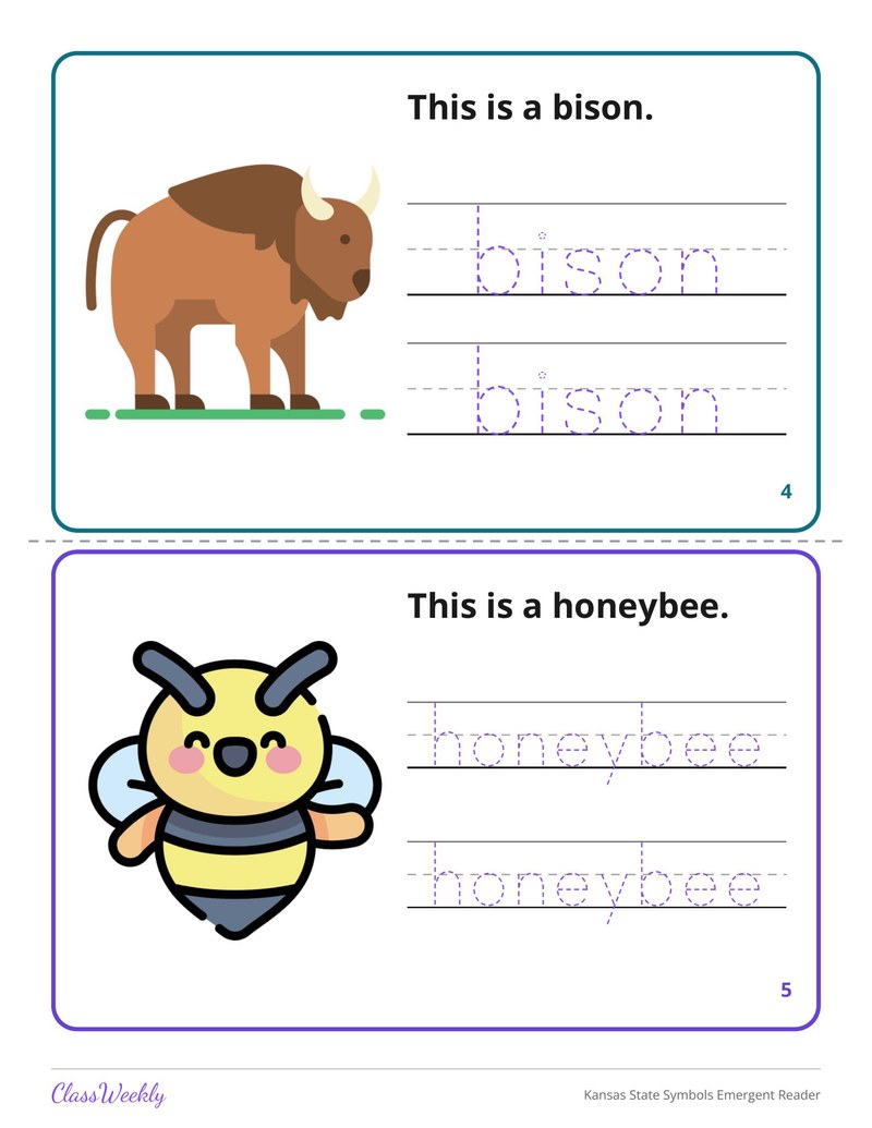 Kansas State Symbols Emergent Reader - Page 4