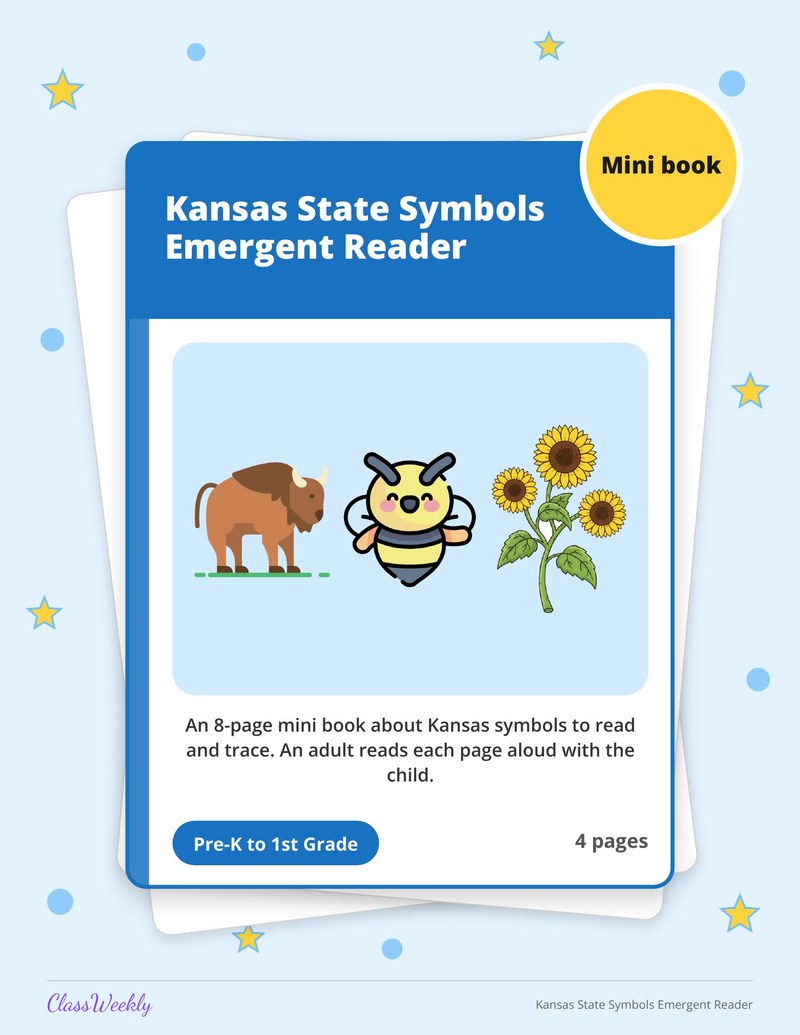 Kansas State Symbols Emergent Reader - Page 1