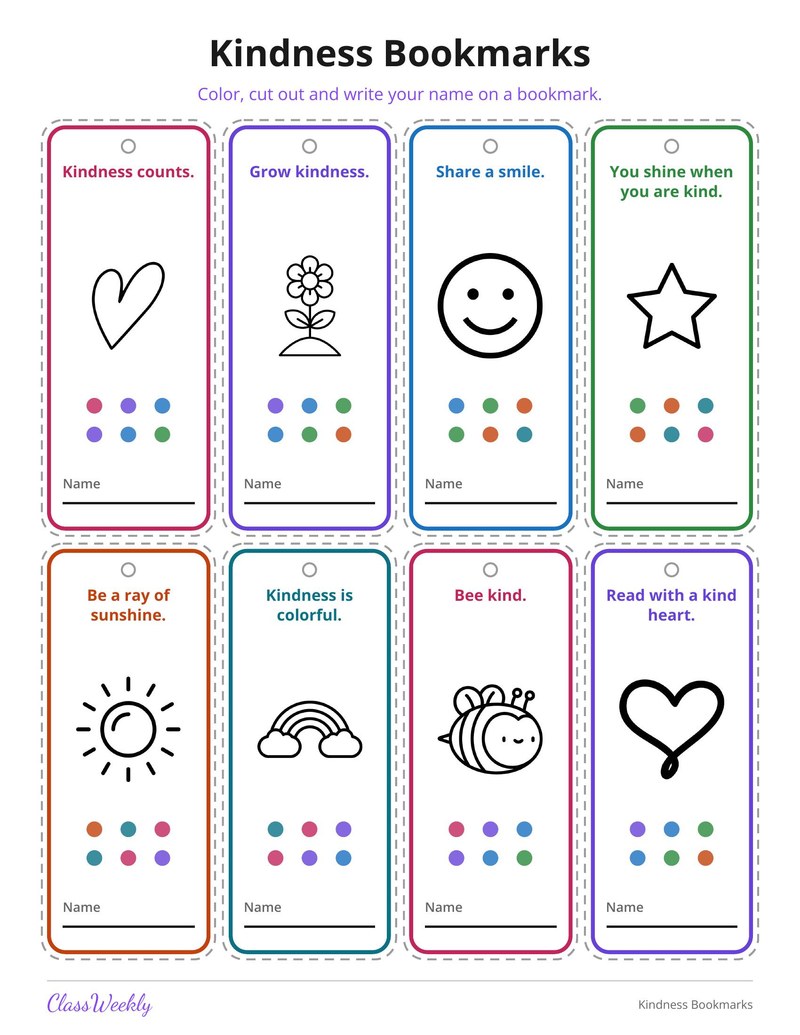 Kindness Bookmarks