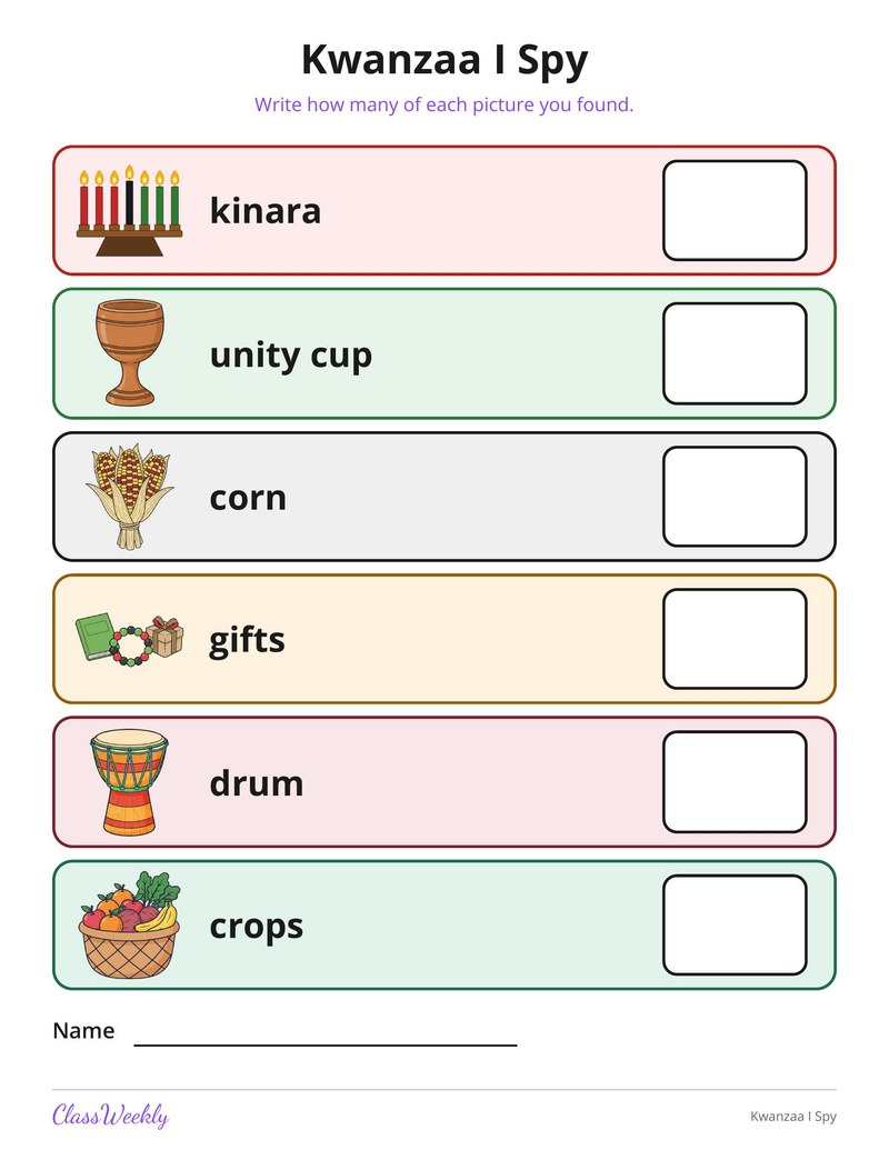 Kwanzaa I Spy - Page 2