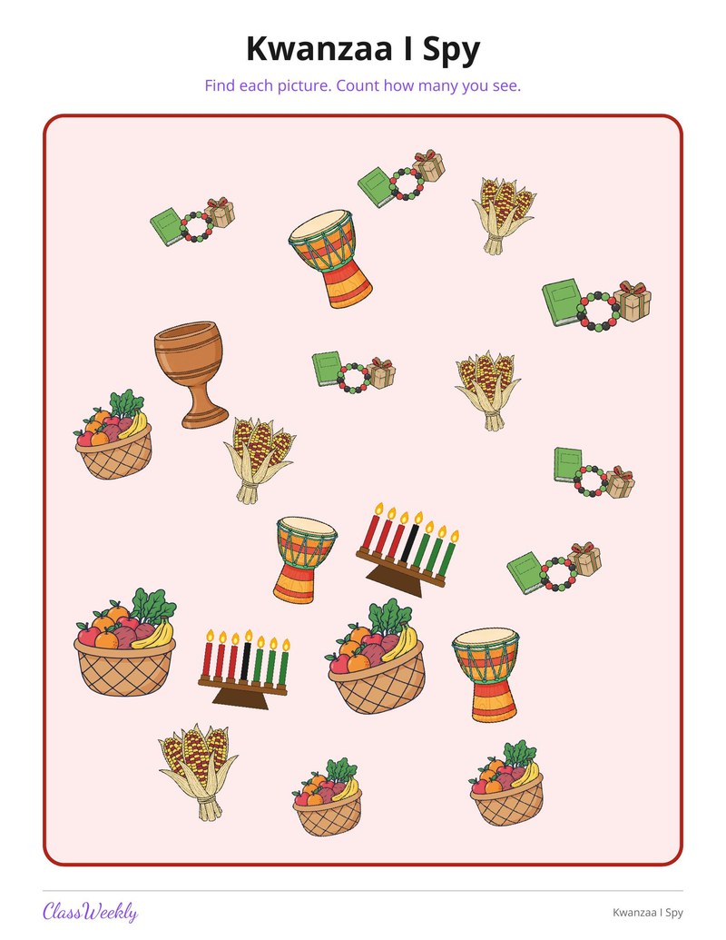 Kwanzaa I Spy - Page 1