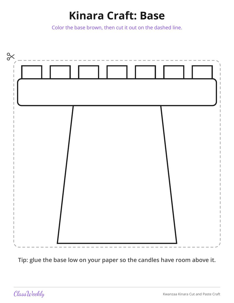 Kwanzaa Kinara Cut and Paste Craft - Page 3