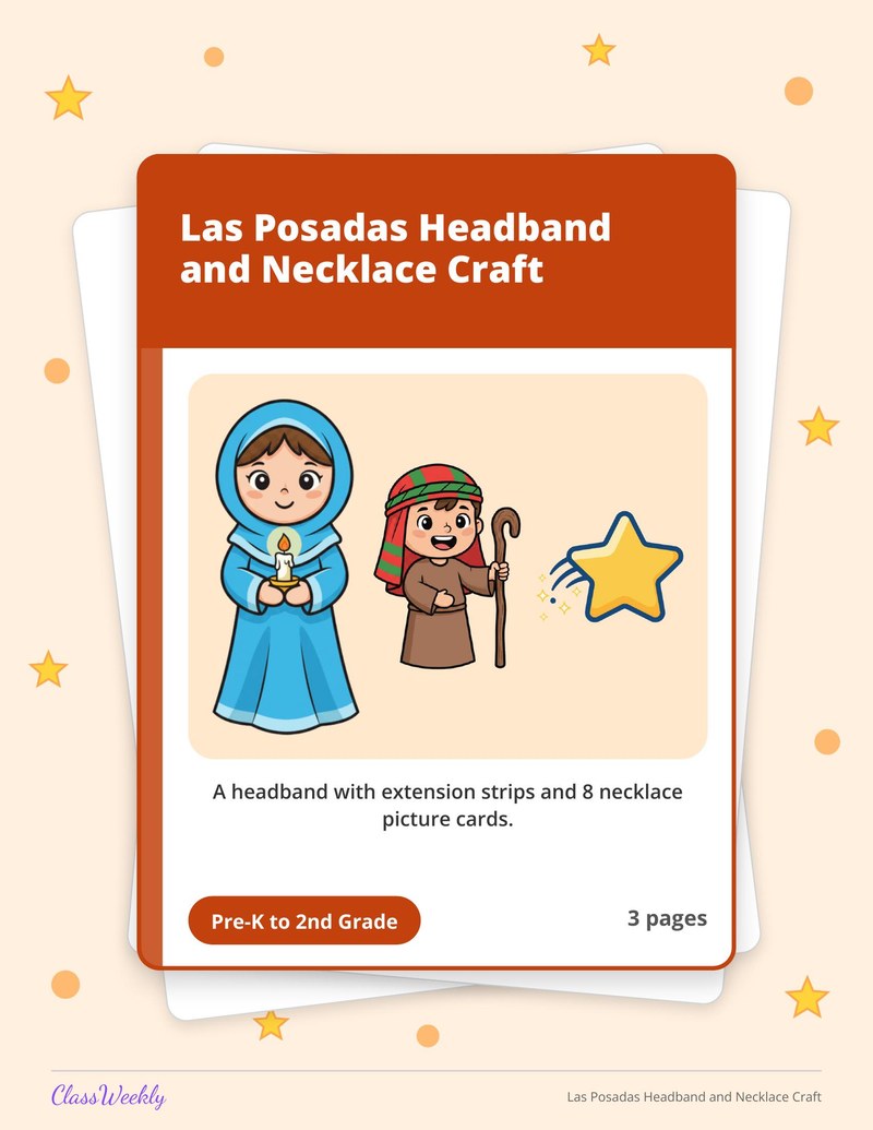 Las Posadas Headband and Necklace Craft - Page 1