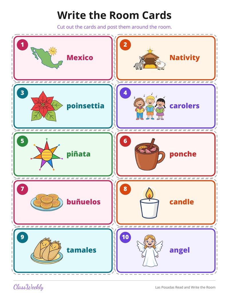 Las Posadas Read and Write the Room - Page 1