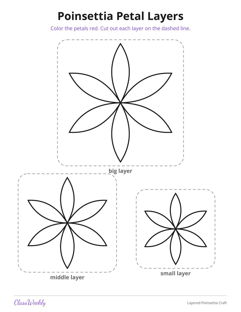 Layered Poinsettia Craft - Page 3