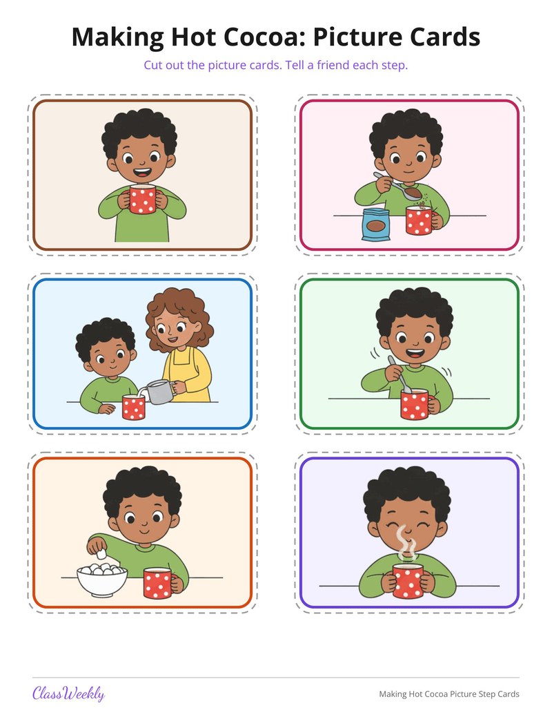 Making Hot Cocoa Picture Step Cards - Page 3