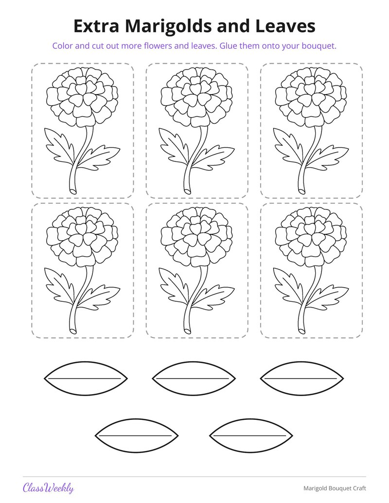 Marigold Bouquet Craft - Page 4