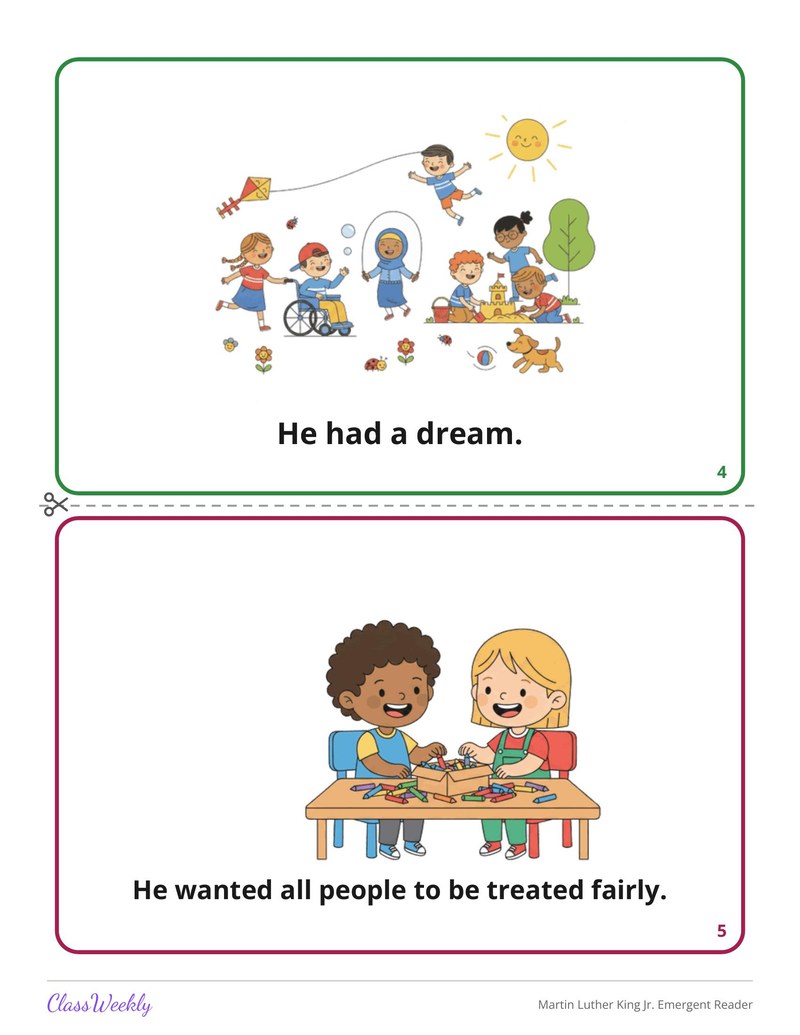 Martin Luther King Jr. Emergent Reader - Page 4