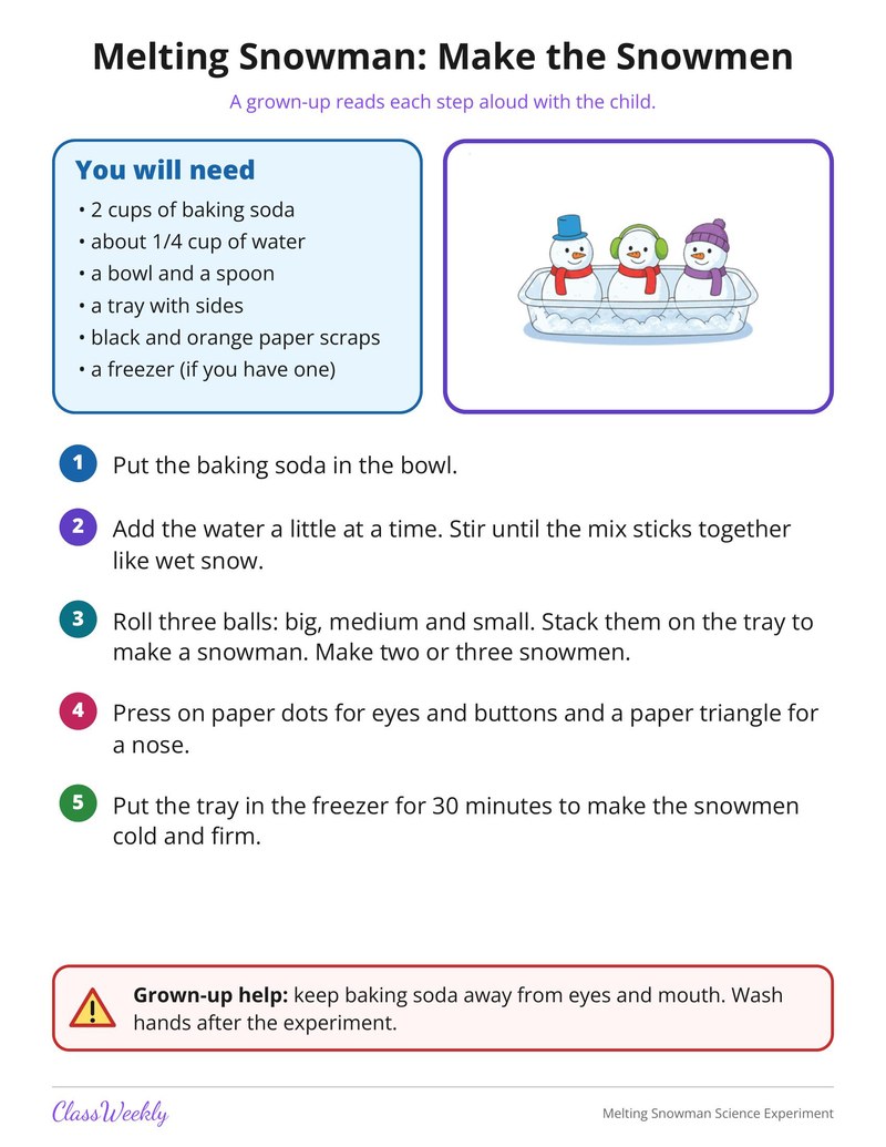 Melting Snowman Science Experiment - Page 2
