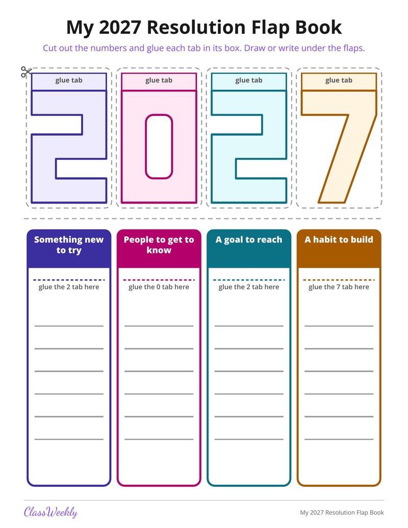My 2027 Resolution Flap Book