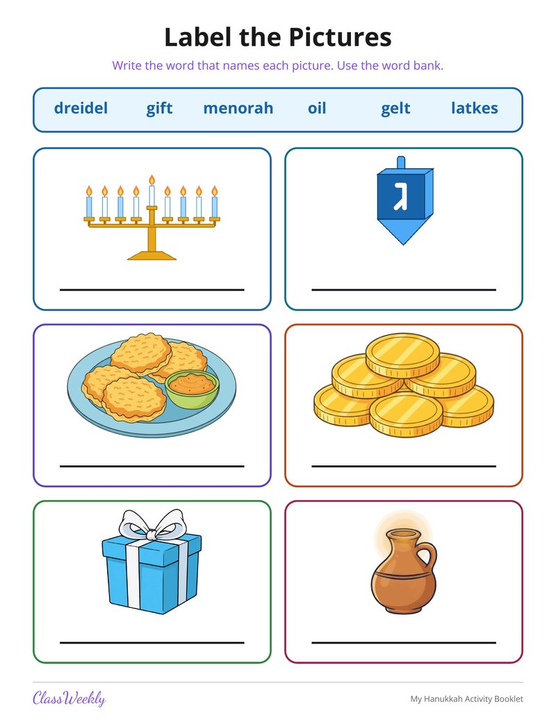 My Hanukkah Activity Booklet - Page 2