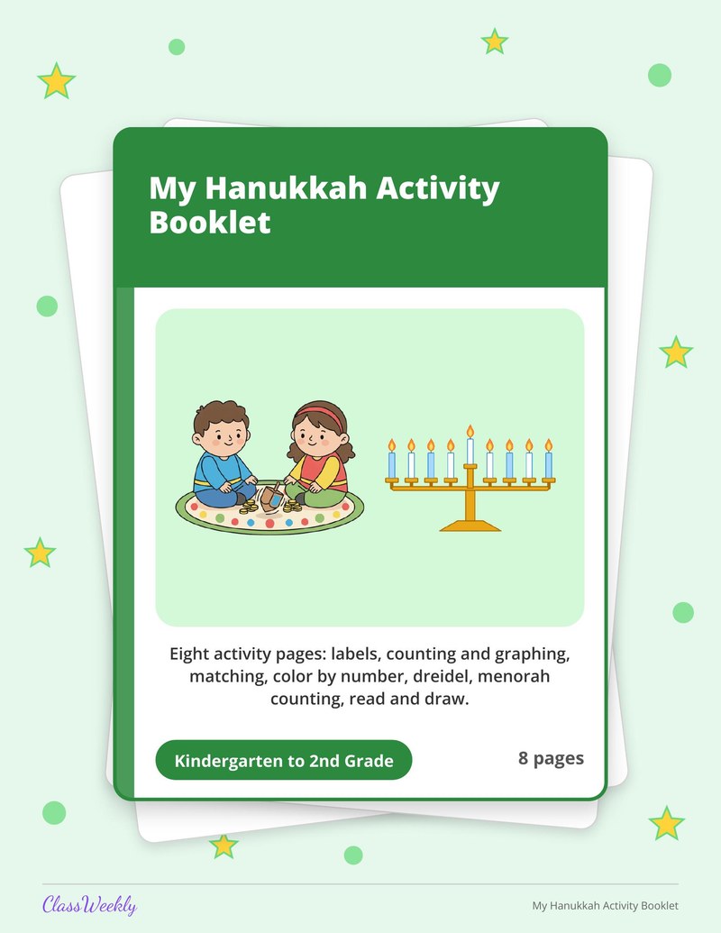 My Hanukkah Activity Booklet - Page 1