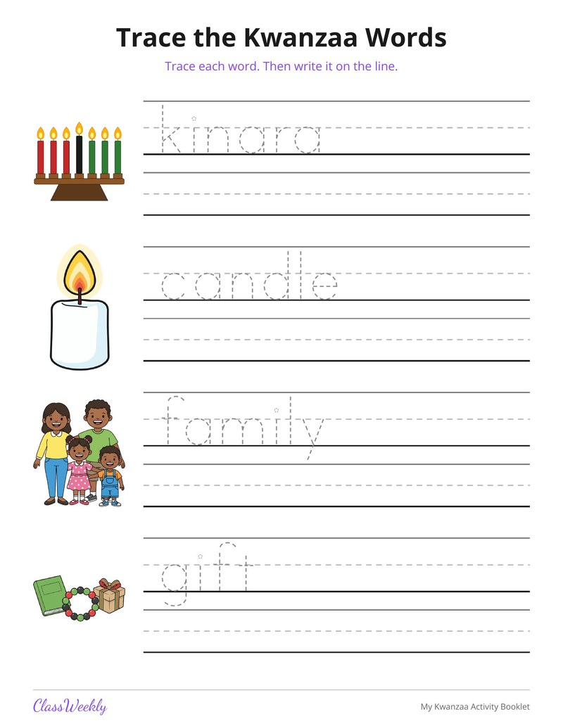 My Kwanzaa Activity Booklet - Page 3