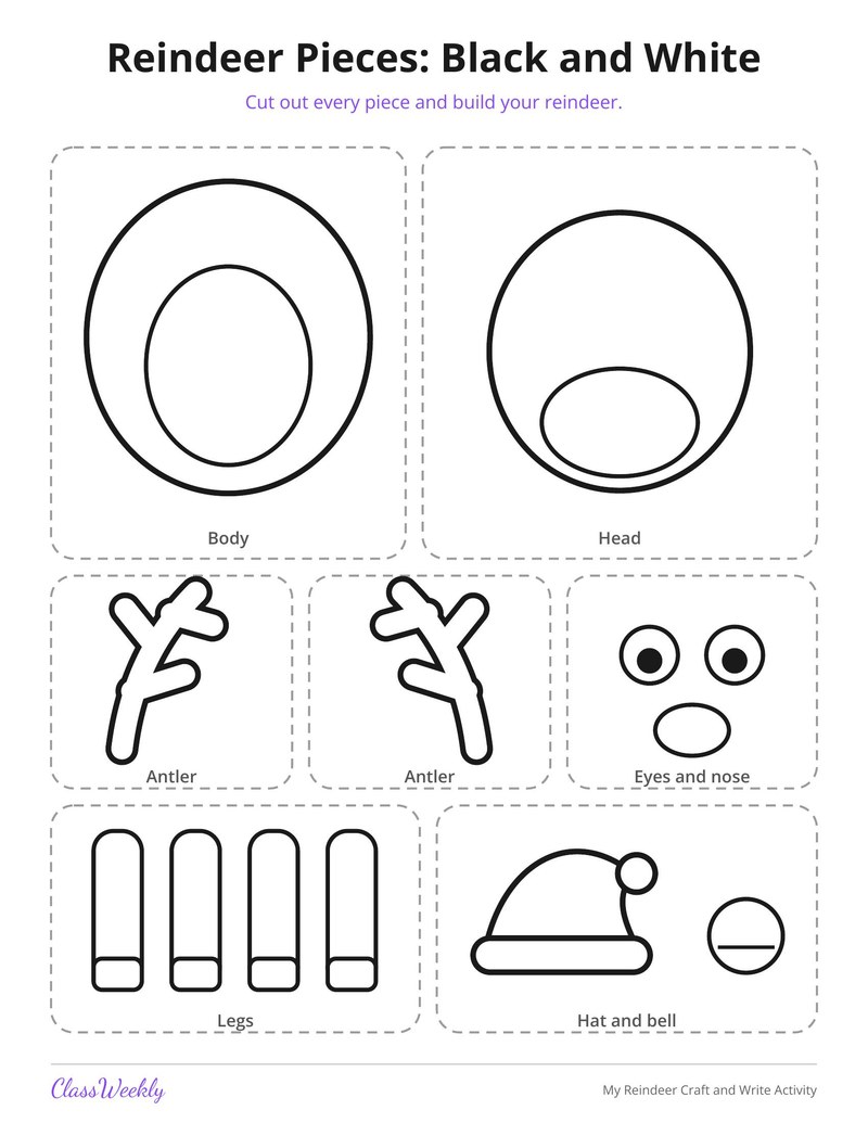 My Reindeer Craft and Write Activity - Page 4