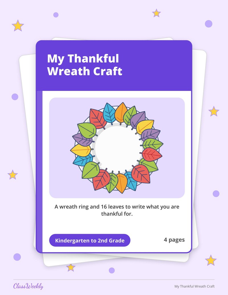 My Thankful Wreath Craft - Page 1