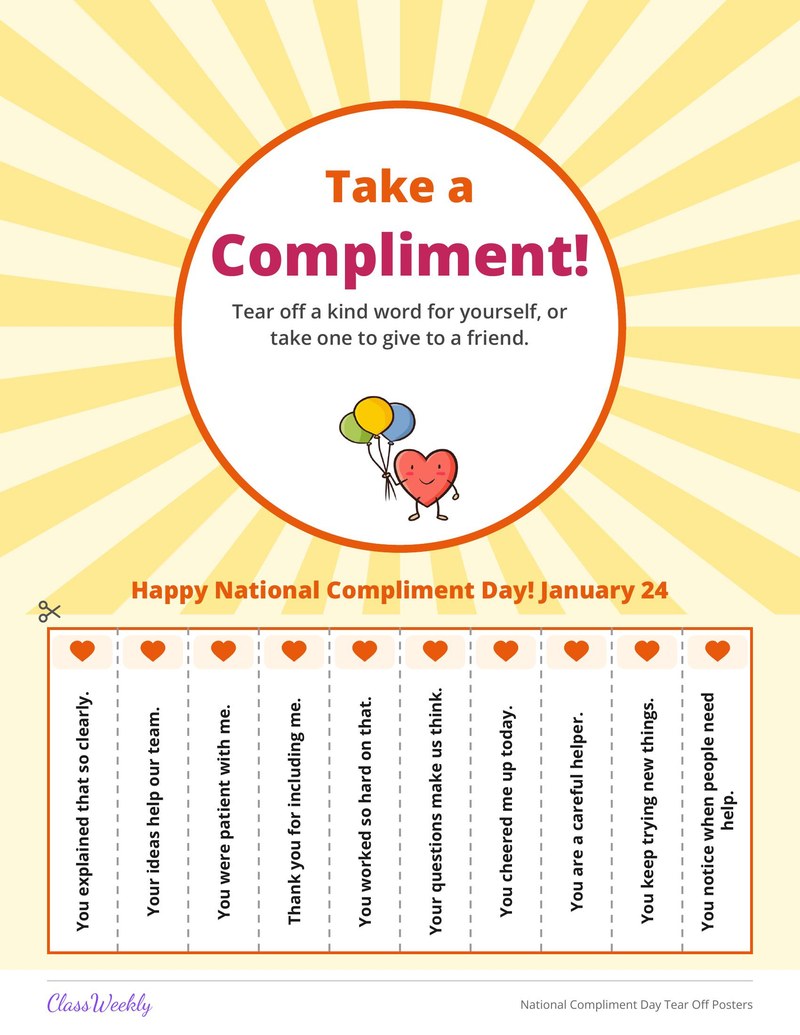 National Compliment Day Tear Off Posters - Page 1